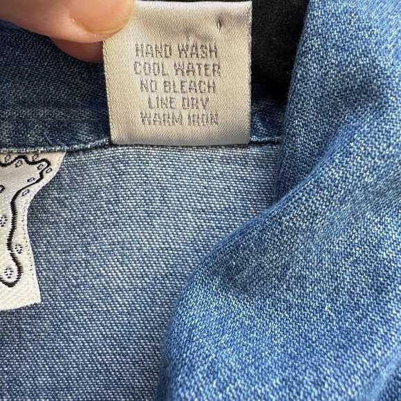 Tantrums Vintage 80s Womens Floral Embroidery Beadwork Zip Sleeveless Vest 2X - Picture 6 of 8